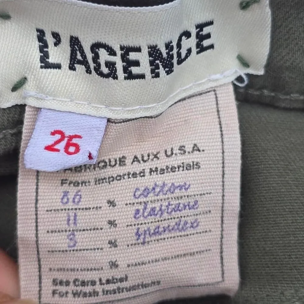 L'AGENCE Margot High Rise Skinny Jeans Dark Graphite Gray 26